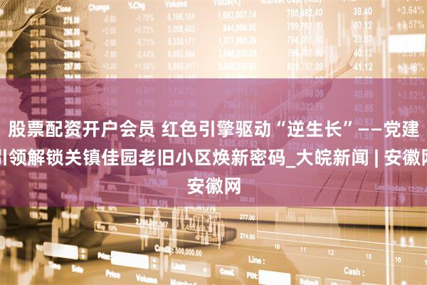 股票配资开户会员 红色引擎驱动“逆生长”——党建引领解锁关镇佳园老旧小区焕新密码_大皖新闻 | 安徽网