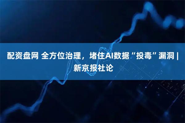 配资盘网 全方位治理，堵住AI数据“投毒”漏洞 | 新京报社论