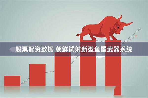 股票配资数据 朝鲜试射新型鱼雷武器系统
